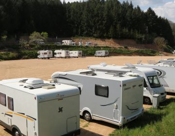 Motor home parking and free camping area